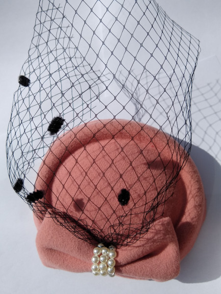 Fascinator Perlen - rosa