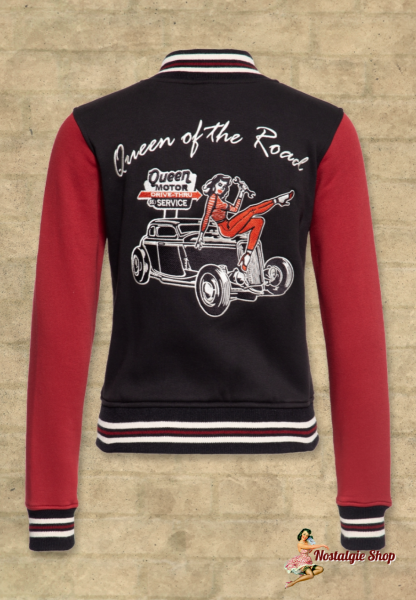 Queen Kerosin - COLLEGE SWEATJACKE »QUEEN OF THE ROAD«