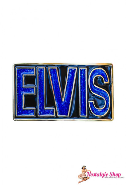 Tanside UK Buckle - Elvis Glitzer Gürtelschnalle TCB