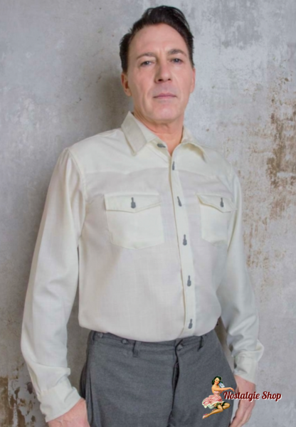 Rumble59 - Classic Gentleman's Shirt - crem