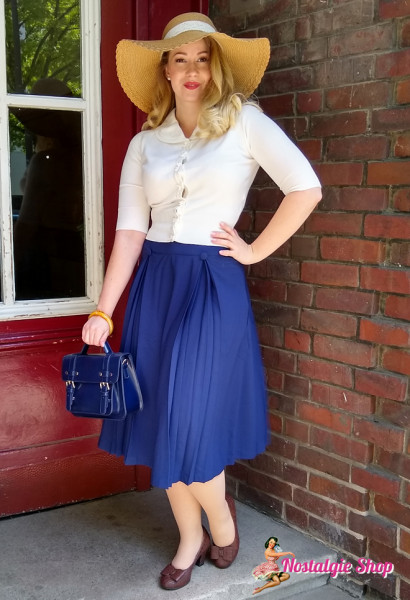 Hell Bunny Kennedy Skirt - black or blue