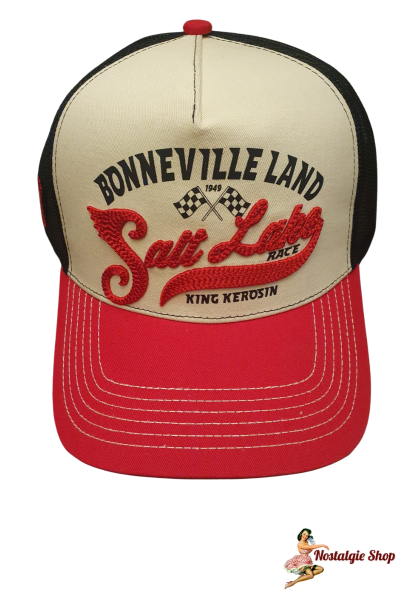 King Kerosin - TRUCKER CAP Salt Lake Red & Of White