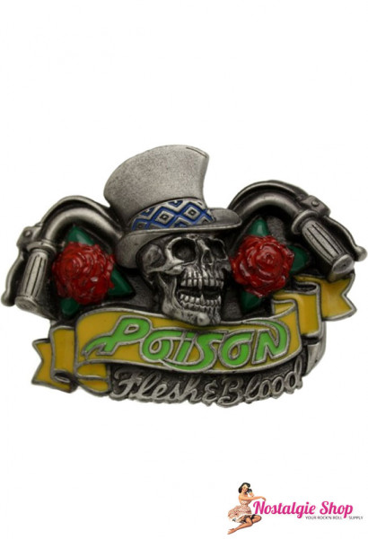 Running Bear Buckle - Poison Skull Gürtelschnalle