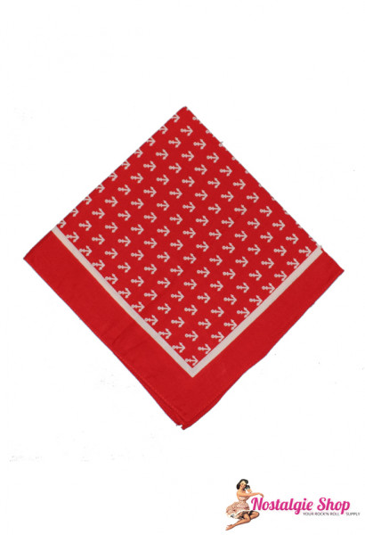 Tiki Bandana - Anchor red