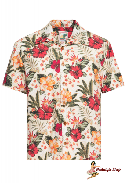 King Kerosin - Hawaiihemd mit tropischem Allover-Print