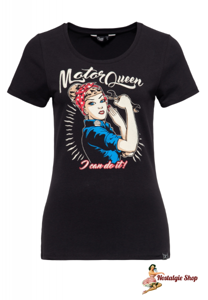 Queen Kerosin - BASIC T-SHIRT »MOTOR QUEEN I CAN DO IT«