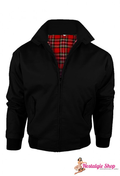 Harrington Jacke Übergröße - schwarz