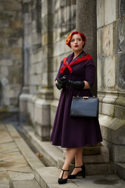 Adelaise-Plum Swingkleid