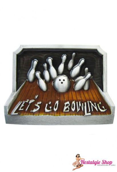 Running Bear Buckle - Lets Go Bowling, Strike Gürtelschnalle