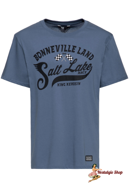 King Kerosin - T-SHIRT 'SALT LAKE' IN BLUE