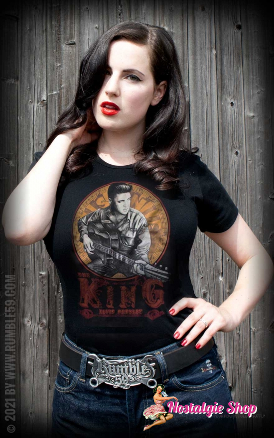 Diskriminere tømmerflåde Memo Rumble59 Ladies t-shirt - Young Elvis Presley | Nostalgieshop