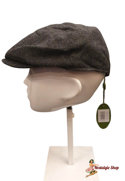 G&H - Fischgräten Flat Cap Grau
