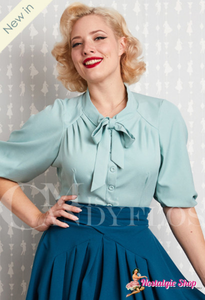 Miss Candyfloss Kimi-Minty Schluppenbluse
