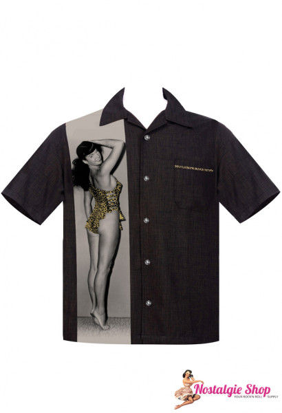 Steady Bowling Shirt - Betty Page loves Leo