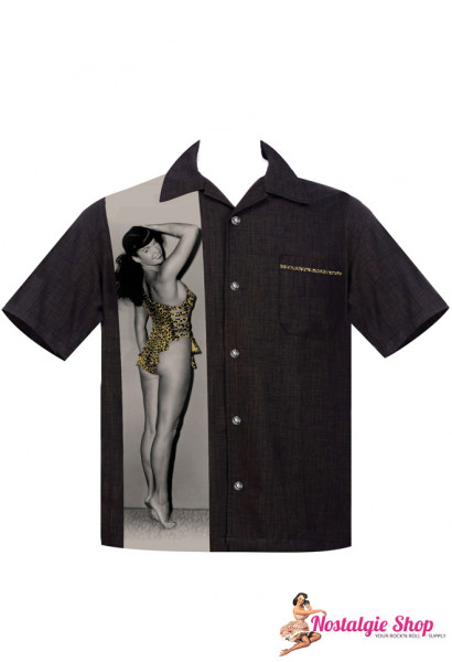 Bowling Shirt - Betty Page loves Leo