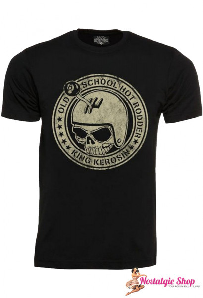 King Kerosin - Old School Hot Rodder T-Shirt in schwarz