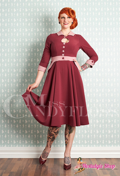 Miss Candyfloss Hania-Plum Swingkleid