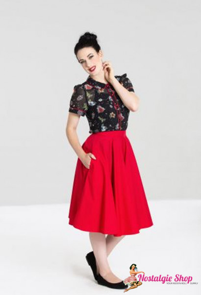 Hellbunny swing skirt Paula - red