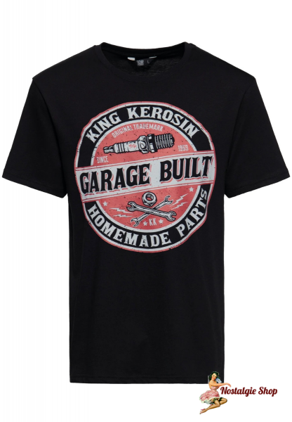 King Kerosin - T-Shirt mit Frontprint «Garage Built»