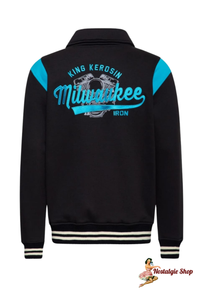 King Kerosin - COLLEGEJACKE 'MILWAUKEE' IN SCHWARZ