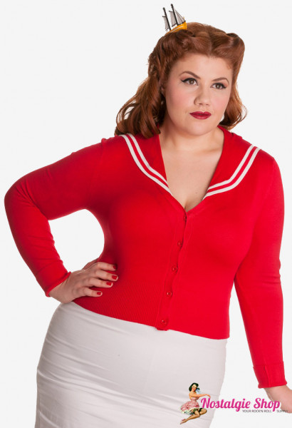 Hell Bunny Cardigan - Sailor rot
