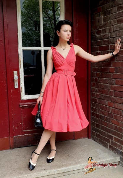 Miss Candyfloss - Leoni-Coral dress signature timeless style