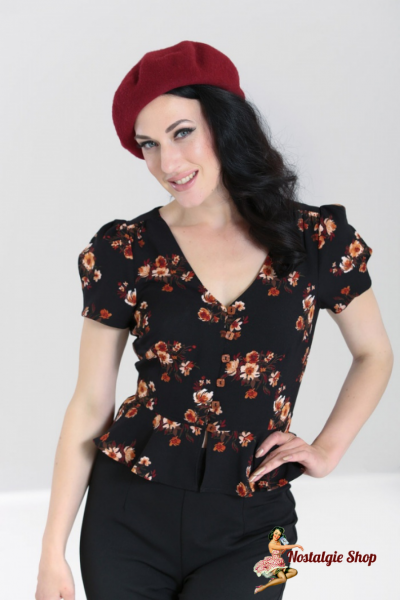 Hell Bunny - Orla Bluse Mit Blumenprint