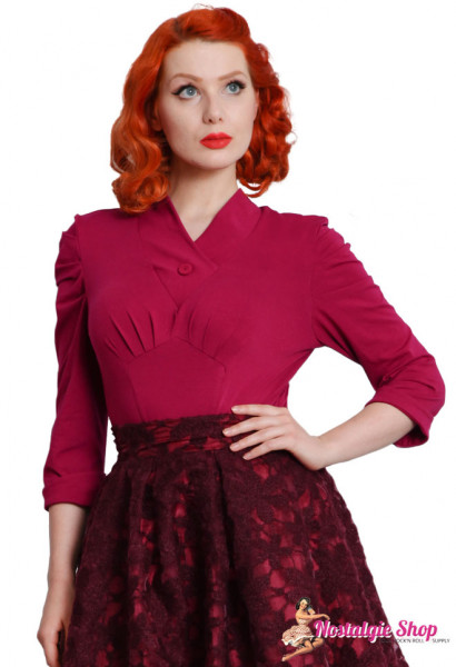 Hilma-Raspberry Stretchtop - Einzelstück in XS