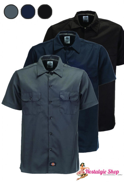 Workshirt plain slim fit - verschiedene Farben