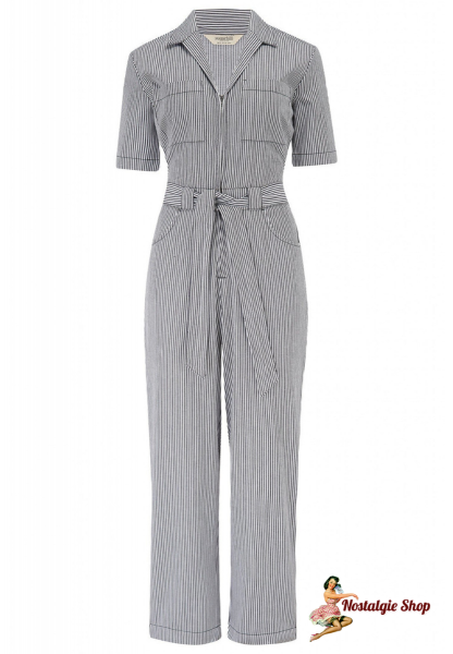 Sugarhill Brighton - Meredith Boilersuit - Monochrome Stripe