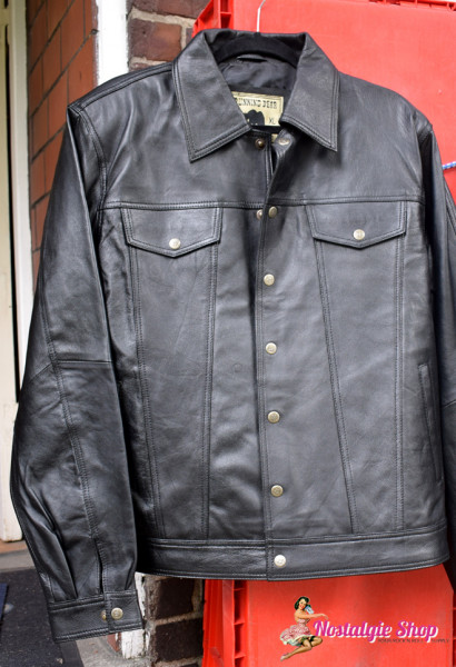 Sommer Flieger Lederjacke schwarz