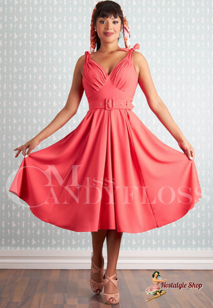 Miss Candyfloss - Leoni-Coral dress signature timeless style