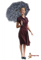 Tiki - Hemdblusenkleid Schwarz Rot Dots Tiki - Hemdblusenkleid Schwarz Rot Dots