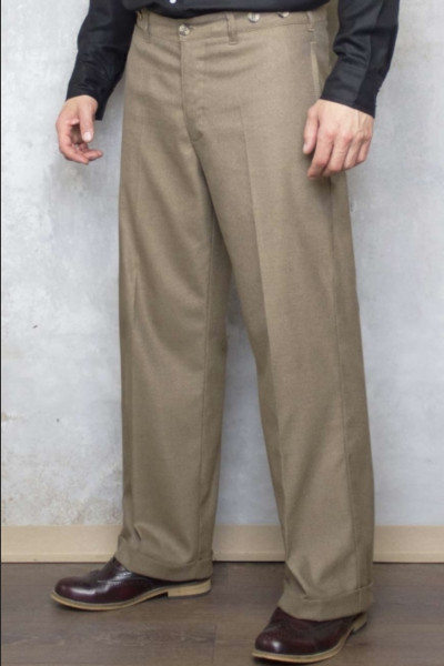 Rumble59 - Vintage Loose Fit Pants New Jersey beige