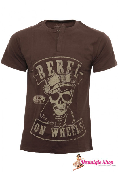 KK Rebel on Wheels T-Shirt mit Knopfleiste