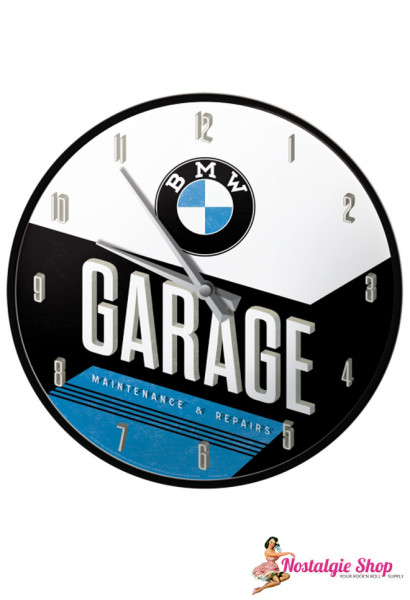 Nostalgic Art Wanduhr BMW Garage
