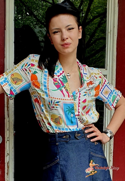 Sugarhill Brighton - Odele White Tropical Shirt